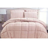 Seersucker Comforter Set Queen Light Pink V442-ATX-COMFORTER-SEERSUCKER-PINK-QS
