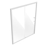 Semi-frameless Shower Door 57.7-59" x 70" SGCC Tempered Glass 1/4" Chrome V952-DBKSYMTLYSM6LNGAYV0