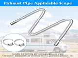 Air heater hose, 300 cm 2.5 cm stainless steel exhaust pipe, parking heater pipe with 2 hose V1237-ZY-203-5109