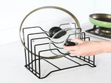 Pot Lid Rack Iron Kitchen Cutting Board Storage Rack Multifunctional Dish Plate Storage Rack V1294-YM0901-3118240149011