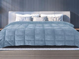 DreamZ Quilt Doona Comforter Blanket Blue King QU1005-K-BL