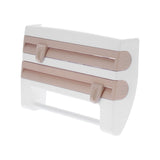 Plastic Wrap Storage Rack Cling Film Dispenser Cutter Paper Towel Holder Kitchen SuppliesKhaki V1294-YM0901-3118210131412