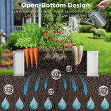 Galvanised Steel Raised Garden Rectangle Bed 160x80x42cm No-Screw Oval V178-66917