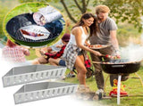Stainless Steel Charcoal Basket for Grilling Compatible with 22" Kettle Grills 15.16 x 4.33 x V1366-AZ2-W-11684
