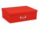 6x Italplast Eazi Fold A3 Paper Document Storage Boxes in Red V563-I541RED-6PCS