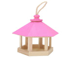 Wooden Bird Feeder Hanging Hexagonal House Shape Pet Bird Feeder Garden Decoration V1294-YM0901-3111210122411