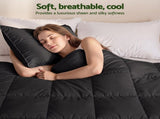 Giselle 200GSM Bamboo Microfibre King Quilt Lightweight All Season Doona Duvet QUILT-BAM-200-K-BK