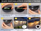 Raised Garden Bed Solar Lights Magnetic with Dusk to Dawn Sensors Wide Angle IPX4 Waterproof Solar V1107-118-48079-BLK-8PACK