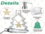 Soap Dispenser - Christmas Tree Shape - Glass - with Stainless Steel Pump - Christmas Decoration V1259-DP01-BO-59