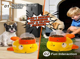Cat Treat Dispenser, Interactive Puzzle Slow Feeder, Adjustable Treat Release for Small Medium Dogs, V1366-AZ2-W-10829