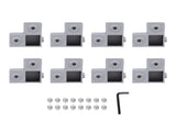 8PCS Square Tube Connector Aluminum 1 Inch 3 Way L Shaped Pipe Fitting 90 Degree Clamp Tube Corner V1294-YM0901-3114250095611
