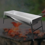 SOGA Stainless Steel Skewer Charcoal BBQ With Grill TABLETOPSKEWER