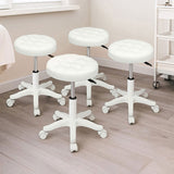 Levede 4x Rolling Bar Stool Swivel Salon SPA Chair Beige BR1065-BGX4