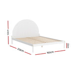 Artiss Bed Frame Queen Size Wooden White DALY WBED-DALY-Q-WH-AB