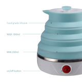 Travel Foldable Electric Kettle, Collapsible Food Grade Silicone Small Kettle Boiling water,Dual V1192-AZ-W-11018