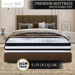 Laura Hill Queen Mattress with Euro Top - 34cm MTS-T34-QN