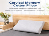2 Pack Wave Shaped Contour Memory Foam Pillow with Washable Bamboo Fibre Covers - 3-5 Second Slow V888-ELOSUNG55088-2