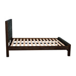 Bed Frame Queen Size in Solid Wood Veneered Acacia Bedroom Timber Slat in Chocolate V43-BED-NOWQCH