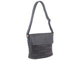 Pierre Cardin Leather Perforated Cross-Body Bag with Flap Closure - Teal V563-PC-3340-TEAL