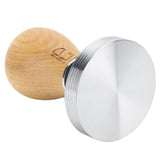 58mm Stainless Steel Flat Coffee Tamper Powder Pressed Hammer with Height Adjustable Wooden V1294-YM0901-3118200176411