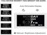 Black 10.1-Inch Digital Clock with Medication Reminders & Multi-Function Alarm - Ideal for Elderly V888-ELOSUNG18097