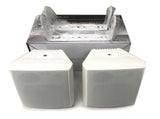 New Audioline Indoor Outdoor Speaker Pair 3-Way 4" Bookshelf Wall / Ceiling Mount V185-AL40D