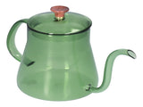 Coffee Kettle Glass Coffee Pot 600ML Coffee Drip Kettle Long Nozzle Kettle for Home KitchenGreen V1294-YM0714-3118210257812