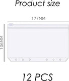 12 money envelopes with 6 holes for A6 size - Budget sleeve for receipts - Storage accessories with V1189-WXFBOL-136-1