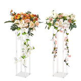 VEVOR 2PCS 31.5inch/80cm High Wedding Flower Stand, With Acrylic Laminate,Acrylic Vase Column V952-HLHJLFTJXKTLPJWCUV0