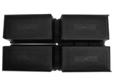 4Pcs Stackable Bed Risers ABS Anti Slip Furniture Risers for Bed Desk Sofa Table Black 4 Inch V1294-YM0901-3114230085311