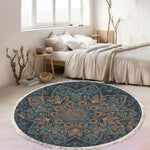 SOGA 2X 120cm Mandala Pattern Circle Area Rugs for Living Room Lounge, Anti-slip Doormat, Home Decor CARPETYH40X2