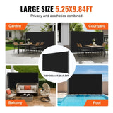 VEVOR Retractable Side Awning 71''x 118'' Patio Screen Fence Divider Fencing V952-ZYPF180X300CMBK01V0