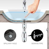 Metal Basin Pop up Drain, Slotted Bathroom Sink Drain Stopper, Chrome, Small, Silver V1237-ZY-528-128
