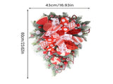 Christmas Garland Hanging Simulation Wreath for Living Room Bedroom Office Wedding Birthday V1294-YM0706-230812HL05-1