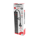 Monster 4-Port Surge+USB Black DS-MTFPSP4700UB