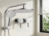 Cefito 9'' Rain Shower Head Set Handheld Round High Pressure Twins Tap Chrome SHOWER-A1-RO-9-SI-TAP-RO
