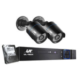 UL-tech CCTV Security System 4CH DVR 2 Cameras 1TB Hard Drive CCTV-4C-2B-BK-T