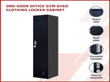 One-Door Office Gym Shed Clothing Locker Cabinet V63-832391