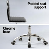 Artiss Computer Desk Office Chair PU Leather Set Foldable Home Study Table Black MET-DESK-FD-80-REPL-BK