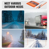 Driveway Markers, 30 PCS 121.5cm, 0.78cm Diameter, Orange Fiberglass Poles Snow Stakes with V952-CDBG48YCCS30QIESPV0