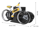 Modern Bicycle Flip Clock Creative Mechanical Desk Timepiece with Dual Rotating Wheels, Retro V1107-CS-ZXCZBHU