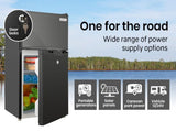 GECKO 95L Portable Upright Fridge, 12V/24V for Motorhome, Caravan, Black V219-CAPFFRGEKA10B