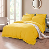 Tailored 1000TC Ultra Soft Double Size Yellow Duvet Quilt Cover Set V493-D-21