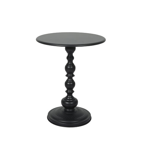 Levede Side Table Vintage End Round Black CH1090-BK