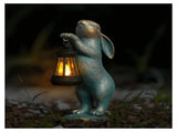 Rabbit Garden Statues Solar Garden Decor with LED Light,Cute Bunny Outdoor Statues Garden Decor for V1366-AZ2-W-13820