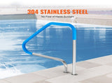 Pool Handrail 46 x 37 inch Stainless Steel for Indoor/Outdoor V952-BXGYCFSYM4632HFCOV0