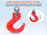 Chain, 8 mm x 150 cm Lifting Chains with Hooks, G80 Engine Chain Hoist Lifts, 5 Ton Lifting V952-DGDLJZMGFHZYJ5B2UV0