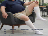 Wide Calf Chioned Compression Socks for Men & Women, Made with Viscose from Bamboo 15-20 mmHg, Knee V1258-DP02-F-508