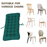 Outdoor Chair Seat Cushion With Ties, Tufted Patio Furniture Replacement Pad, 14 x 28 in V1237-MS-724-039