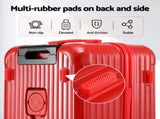 Wanderlite 28" Trunk Luggage Suitcase Travel 5 Wheels Type-C Port TSA Red LUG-ABS-TRUK-28-RD